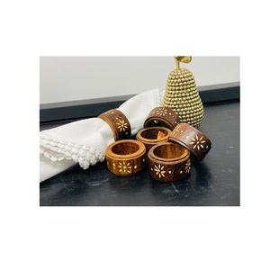 Ensemble de porte-serviettes en bois massif de qualité supérieure pour tables à manger élégantes, mariages, dîners festifs, fêtes, hôtels, restaurants et cafés - Product Image 3