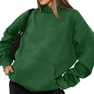 ODM 100% coton surdimensionné sérigraphié élégant femmes sweats coupe-vent en plein air mode Streetwear femmes sweats à capuche tricotés - Product Image 3