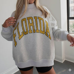 Sweat-shirt à col montant à manches longues pour femme, imprimé avec un logo personnalisé par un fabricant professionnel de qualité supérieure, décontracté, uni, 100% coton - Product Image 2