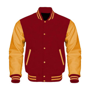 Nuevo estilo, la mejor chaqueta universitaria personalizada para hombre, lana y cuero de alta calidad, transpirable, servicio OEM, chaqueta CollegeBaseballjacket para hombre - Product Image 1