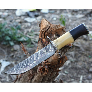 Couteaux de chasse de haute qualité avec manche en bois/os, nouveau design, acier Damas OEM, vente directe d'usine, prix bas - Product Image 6