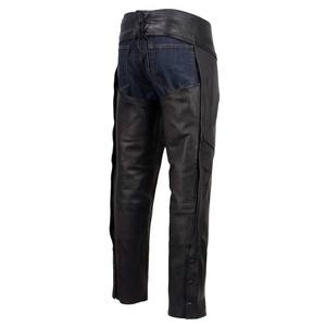 Chaps de moto en cuir véritable, logo personnalisé, noirs, pour hommes, chaps complets, haute qualité - Product Image 6