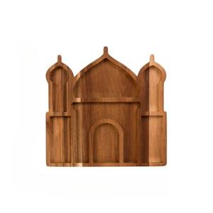 Plateau décoratif en forme de mosquée parfait pour servir et offrir pendant le Ramadan et les célébrations islamiques fabriquées à la main en Inde - Product Image 1