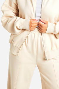 Survêtement 2 pièces femme costumes rétro fermeture éclair Bomber veste sweat taille haute femmes ample velours pantalon costume vêtements de sport - Product Image 2