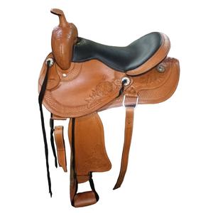 Compre el sillín Western Pleasure Trail Riding de calidad superior con cuero hecho a mano de grado superior mejor para carreras de equitación Reining - Product Image 2