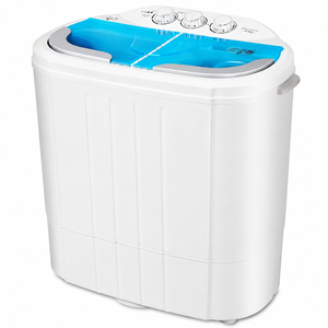 <strong>Portable</strong> <strong>Mini</strong> <strong>Twin</strong> <strong>Tub</strong> <strong>Washing</strong> <strong>Machine</strong> 2.6KG 3KG 4KG Semi Automatic Washer <strong>Compact</strong> Laundry <strong>Machine</strong> for Home Apartment Dorm Use - Product Image 1