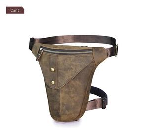 Riñonera de Cuero Genuino de Diseño Vintage, Moderna y Elegante, con Patrón de Letras, Unisex, Modelo LB-0006 - Product Image 1