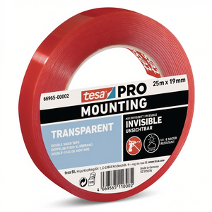 Transparent for TESA PRO 66965 Mounting Tape <b>25m</b> Length 19mm Width Office Adhesive Tape - Product Image 3