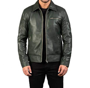 2025 nuevo estilo de chaqueta de cuero genuino para hombre, chaqueta acolchada de motorista informal, cuello levantado, decoración de piel de invierno Reversible multicolor - Product Image 3