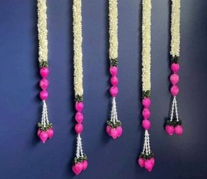 Guirnalda de hilo de loto jazmín, decoración de festivales y fiestas, guirnalda de bodas, telón de fondo de escenario, decoración de templo, decoración de Pooja - Product Image 2