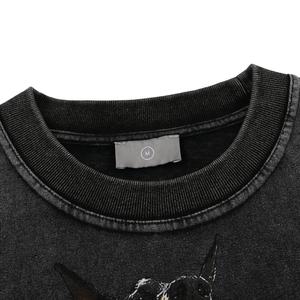 T-shirt à épaules tombantes vintage personnalisé y2k, T-shirt streetwear surdimensionné pour hommes, T-shirt en coton lourd, T-shirt délavé à la pierre - Product Image 3