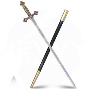 Espada Ceremonial Masónica Personalizable Hecha a Mano al por Mayor, Hoja de Acero de Damasco, Compás Cuadrado, Regalia, Mango de Latón, 3 Años de Garantía - Product Image 1