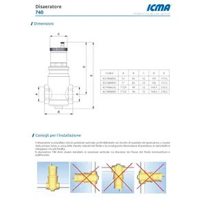 Désaérateur ICMA 3/4 à haut débit pour systèmes de chauffage et de climatisation, pièces HVAC - Product Image 4