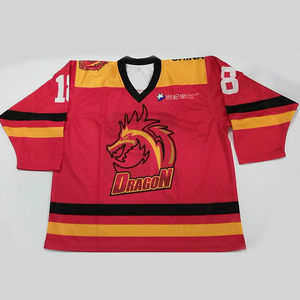 Tenues d'équipe OEM avec nom et numéro sublimés, maillots de hockey sur glace de la ligue, personnalisés, 100% polyester, maillots de hockey sur glace - Product Image 3