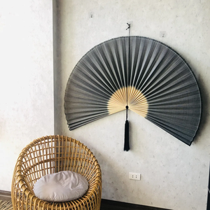 Grande sobre la cama, colgante de pared bohemio, ventilador de bambú, arte de pared del dormitorio, decoración de pared intrigante sobre la cama - Product Image 2