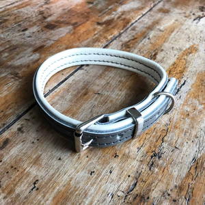 ปลอกคอสุนัขหนังพรีเมี่ยมหรูหราหรูหรากระดุมแข็งดีไซน์เรียบง่ายสุนัขขนาดใหญ่ขนาดเล็กทนทานระบายอากาศได้ดีเป็นมิตรกับสิ่งแวดล้อม - Product Image 2