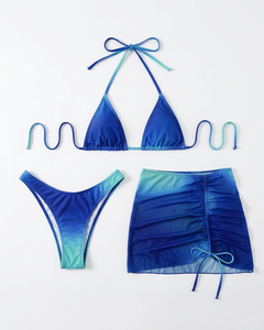 High quality 210 GSM stretch polyester spandex <b>bikini</b> <b>set</b> pink abstract print sublimation logo Women <b>Bikinis</b> <b>Set</b> - Product Image 4