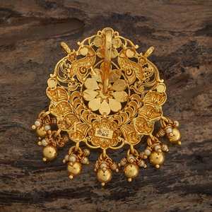 Pendentif Breloque Personnalisable en Argent Tibétain avec Diamant Taille Poire en Forme de Fleur, Style Religieux Hindou, pour Mariage - Product Image 3