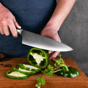 Venta al por mayor personalizado de alta calidad OEM ODM servicio profesional estilo japonés Damasco acero mango de madera afilado Cuchillo de cocina Chef - Product Image 5