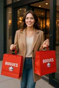 Custom Eco-Friendly Classic Hot Foil Stamped Laminated <b>Thick</b> Kraft Paper Bags for Clothing and Shoes - Product Image 3