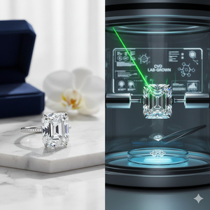 Diamante Cultivado en Laboratorio CVD, Corte Esmeralda, 16 Quilates, Ultra Puro, Colorless, Certificado IGI, Prisma Celestial - Product Image 4