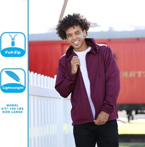 Customized High Quality Custom Printed <b>Men's</b> <b>Lightweight</b> Waterproof Windbreaker <b>Jacket</b> for Winter Outdoor Gear Spandex/Polyester - Product Image 5