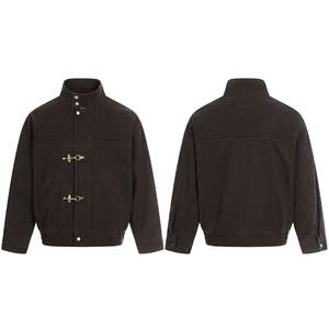 Chaqueta Bomber Vintage Personalizada, Ecológica, Impermeable, con Cierre de Cremallera, Estilo Urbano, Unisex, Hombros Regulares, Lavada - Product Image 1