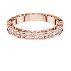 Anillo de Oro Amarillo de 14K con Diamante Redondo Cultivado en Laboratorio para Mujer |   Regalo de Aniversario |   Diamante Cultivado Nuevo - Product Image 5