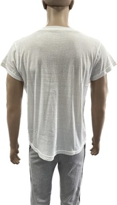 เสื้อยืดผู้ชายทำจากผ้าฝ้าย100% สีขาวสามารถเลือกเองได้เสื้อยืดผลิตในอินเดีย - Product Image 3