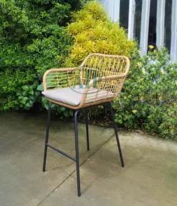 Viet Nam tedarikçiden Modern tasarım Rattan sandalye yemek sandalyeleri bahçe dış mekan mobilyası