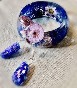 Guía de joyería fina, pulseras y brazaletes finos, cadena fina y pulseras de eslabones, brazalete de flores de resina acrílica, joyería para - Product Image 1