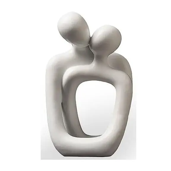 Coppia scultura su misura più nuovo Design di alluminio di colore bianco scultura utilizzando per ristorante decorativo fatto a mano