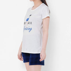 Vêtements d'été personnalisés Ensemble short 2 pièces pour femmes Ensemble t-shirt short et t-shirt de gym sexy personnalisé pour femmes - Product Image 2