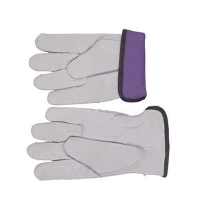 Guantes de trabajo con logotipo personalizado hechos de cuero de vaca puro con guantes de seguridad para pulgar con piedra clave - Product Image 4
