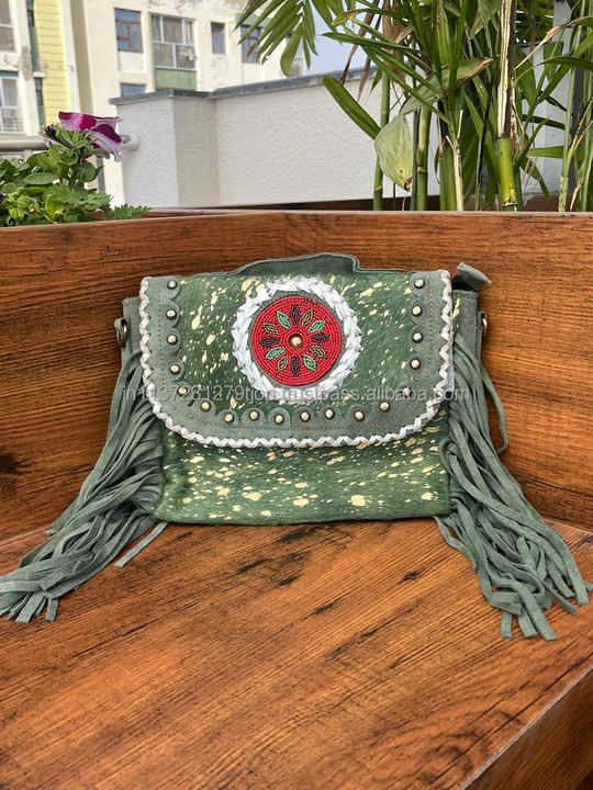 New Arrival Metallic Fur Suede Leather Fringe Handbags Stylish Crossbody Sling Purse Hot Selling Shoulder Strap Bags for Women's
