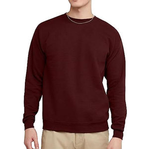 Fabricant de vêtements, vente en gros, sweat-shirts à col rond en coton mélangé de couleur unique personnalisée, 350 g/m², sweat-shirts pour hommes - Product Image 1