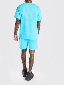 Camisetas y pantalones cortos para hombre, camiseta con pantalones cortos a juego, conjuntos cortos de algodón 100%, logotipo personalizado de dos piezas - Product Image 4