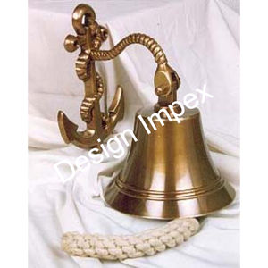 Cloche murale antique décoration de la maison cloches d'ancrage de navire nautique coulé à la main vacances décor de noël cloche de luxe artisanat en métal - Product Image 1