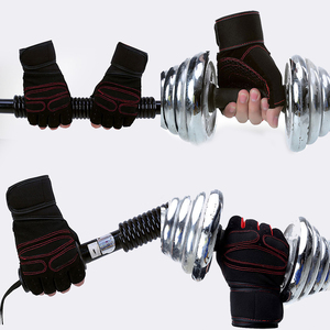 Nouveaux gants de musculation de fitness de boxe à demi-doigts avec enveloppements de poignet, soutien pour la musculation, gants de soutien pour la musculation - Product Image 2