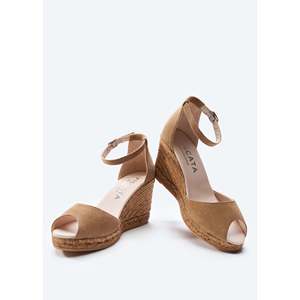 Sandali con zeppa in pelle scamosciata - Product Image 4