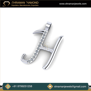 Personalizado helado inicial alfabeto letra laboratorio crecido diamante encanto colgante 10K sólido oro blanco joyería collar de moda para regalos Ideas - Product Image 5