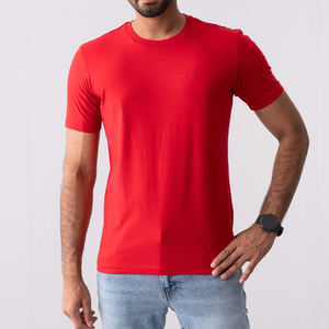 Sérigraphie personnalisée de haute qualité T-shirt à col rond court T-shirt vierge 100% coton T-shirt uni pour hommes - Product Image 1