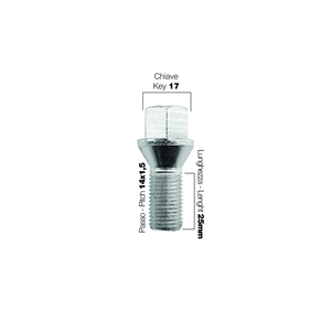 10 pernos ch.17 14x1.5 l.25mm - Product Image 2
