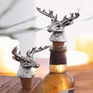 Brass Deer Shape <b>Wine</b> <b>Stopper</b> Elegant Bar Decoration Vintage Style <b>Bottle</b> Seal Gift Item for Wholesale Buyers - Product Image 4