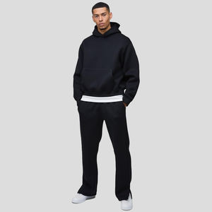 ชุดวอร์มผ้าคอตตอนแบบลำลองสำหรับผู้ชายชุดวอร์มผ้าคอตตอนแบบสวมหัวมีฮู้ดสำหรับใส่100% โลโก้ได้ตามต้องการ - Product Image 4