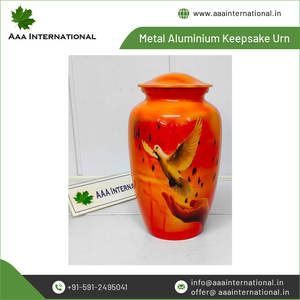 Urne commémorative en métal de qualité exceptionnelle au design moderne pour cendres Urne souvenir en aluminium Urnes funéraires/de crémation pour adultes - Product Image 5