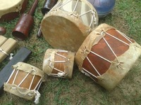 Authentic Wooden Drum Musical Instrument With Natural Finish Perfect For Traditional Music Lovers Folk Dance