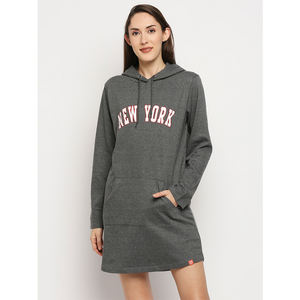 ชุดนอนสตรีแบบถักทำจากผ้าฝ้าย100% ชุดกลางคืนแบบสั้นชุดยาวเสื้อโปโลมีฮู้ด - Product Image 1