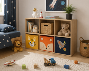 Panier de rangement en tissu motif renard, organisateur de jouets carré pour la décoration de la chambre d'enfant - Product Image 5