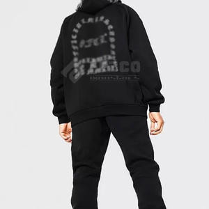 Ensemble de survêtements streetwear 2 pièces pour hommes, 100 % coton respirant, avec capuche et motif imprimé numérique personnalisé entièrement orné de strass, OEM - Product Image 2